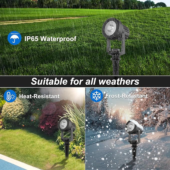 Solar Spot Lights Outdoor, Landscape Spotlights IP65 Waterproof 9.8ft Cable - Image 7