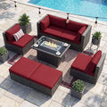 NICESOUL 7 Piece Oversized Patio Furniture Sofa Set by NICESOUL