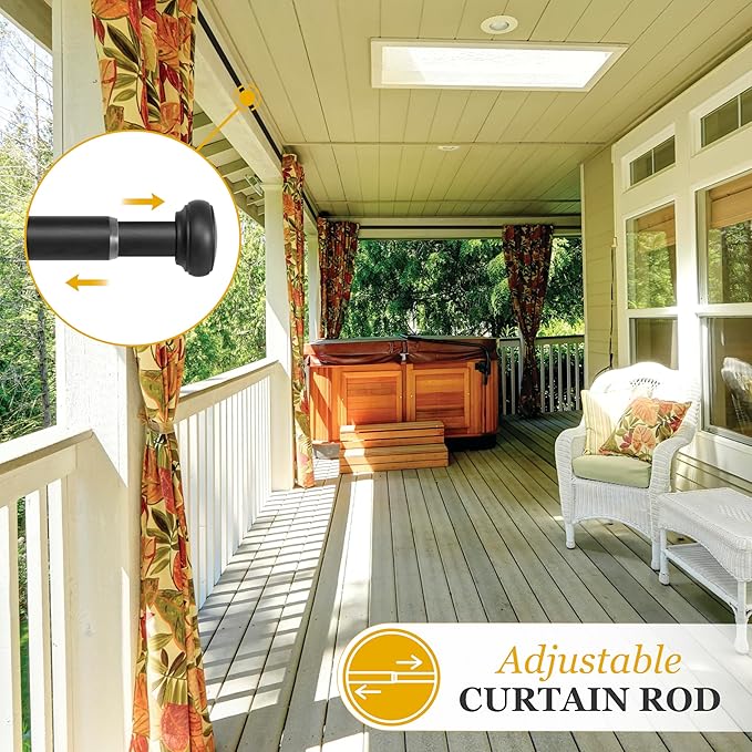 Kenney KN90001 1" Weaver Indoor/Outdoor Rust-Resistant Curtain Rod - Image 3
