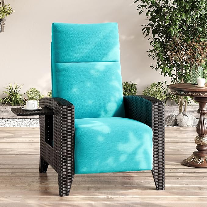 IDEALHOUSE Wicker Outdoor Recliner Reclining Patio Chairs - Image 3