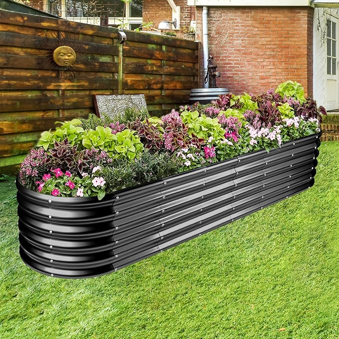 Land Guard 8×2×1.5ft Galvanized Raised Garden Bed Kit, Raised Garden Boxes - Image 5