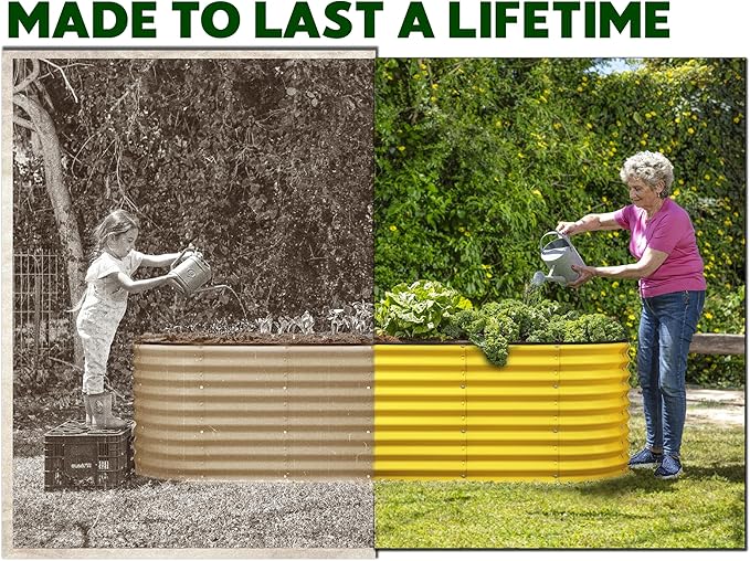Plant & Plot Galvanized Raised Garden Beds Outdoor // 8×2×2 ft Planter Raised - Image 3