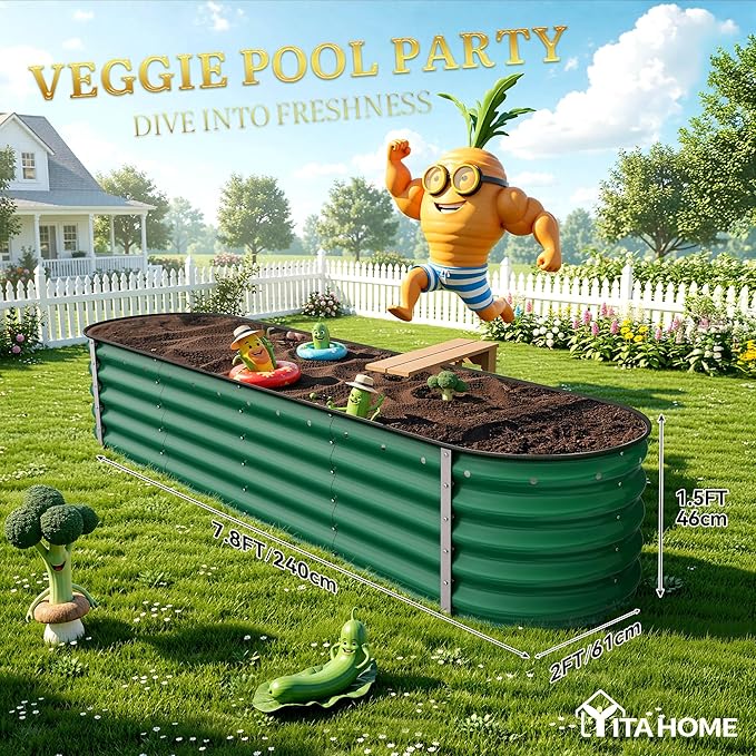 YITAHOME 17" Tall 9 in 1 Large Raised Garden Bed Kit, Outdoor Above Ground - Image 7
