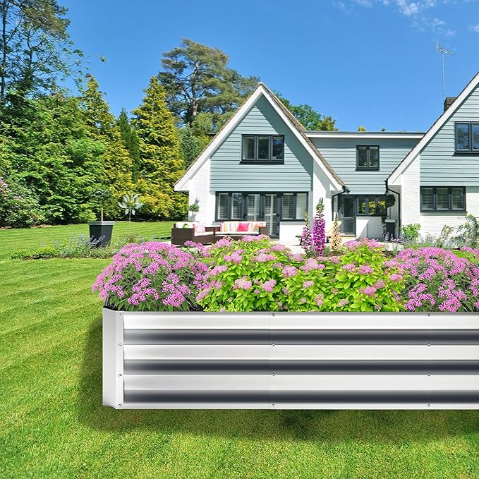 2PCS 4x2x1FT Galvanized Raised Garden Bed, Planter Raised Beds-Metal Garden Box - Image 8