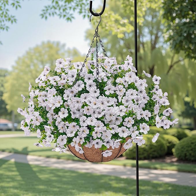 Artificial Faux Hanging Plants Flowers Basket - Image 5