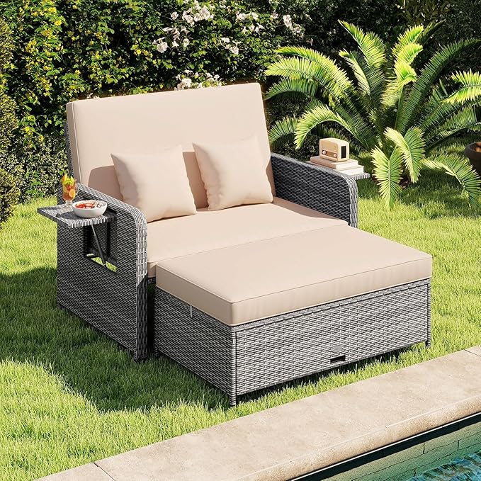 Tangkula Patio Rattan Daybed - Image 2
