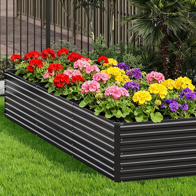 Vengarus 12x2x2FT Galvanized Raised Garden Bed Kit, Large Rectangle Elevated - Image 5