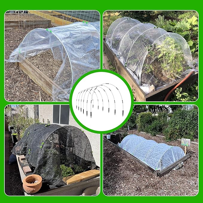 Garden Hoops for Raised Beds- Rust Free Fiberglass Frame Plant Hoops - Image 7