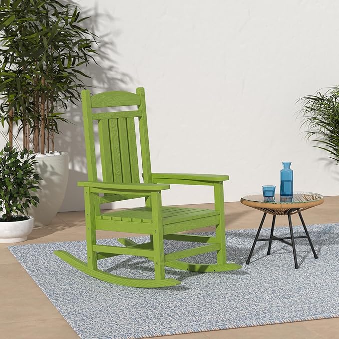 KINGYES HDPE Rocking Chairs Outdoor, Patio Rocking Chairs - Image 2