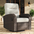LayinSun Oversized Wicker Outdoor Swivel Glider Recliner by LayinSun