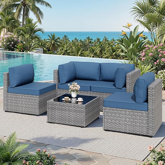 JAMFLY Patio Furniture Sets, 5-Piece Outdoor Patio Furniture - Image 3