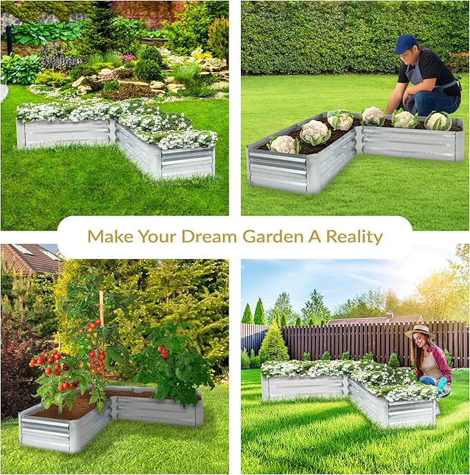 Sunnydaze 11.75" H Raised Metal Garden Bed - Image 4