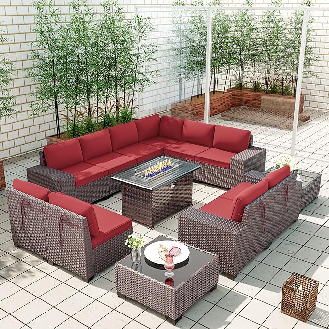 Kullavik 13 Pieces Outdoor Patio Furniture Set - Image 7
