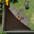 Amgo 12' x 12' x 17' Brown Right Triangle Sun Shade Sail UPF50+ Canopy Awning by Amgo