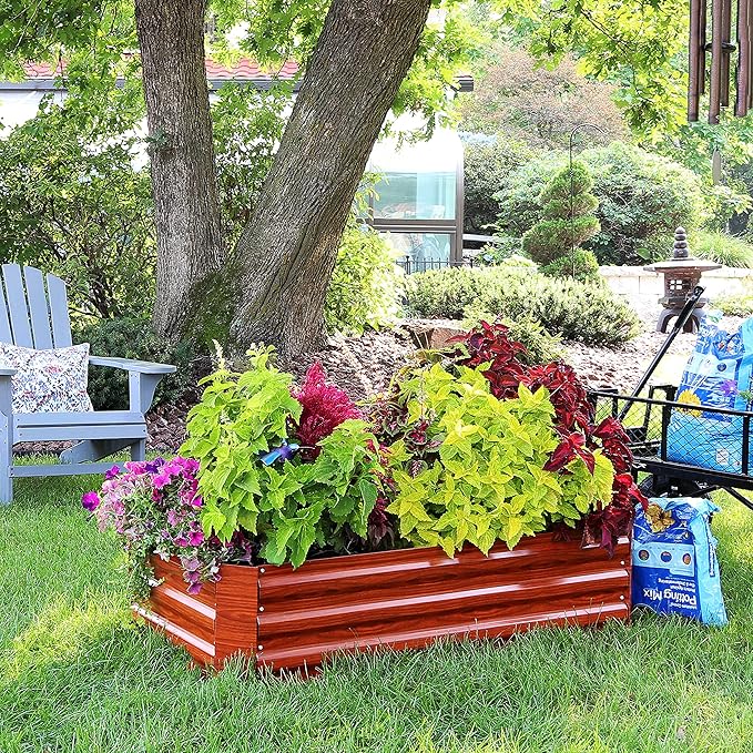 Sunnydaze 11.75" H Raised Metal Garden Bed - Image 7