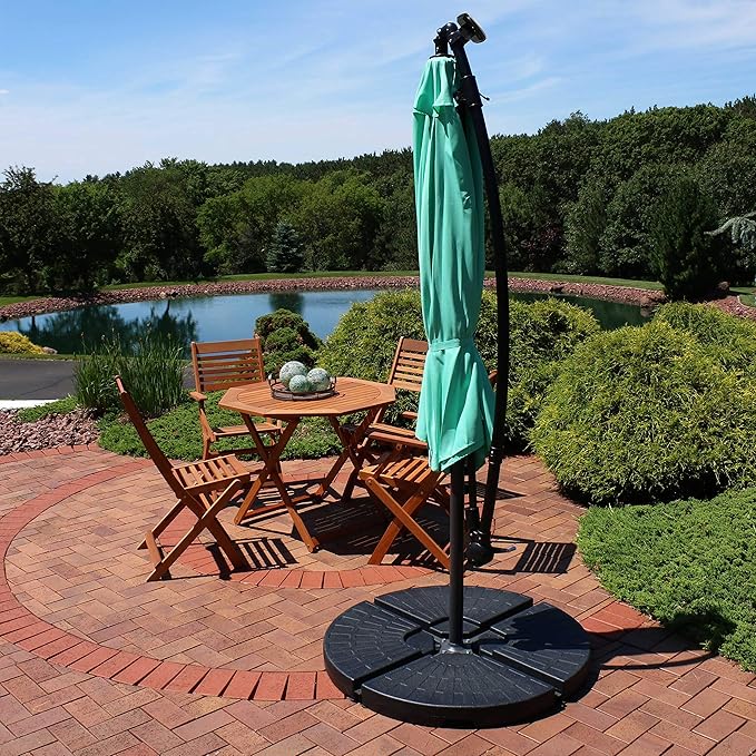 Sunnydaze 10' Solar Offset Patio Umbrella - Image 8