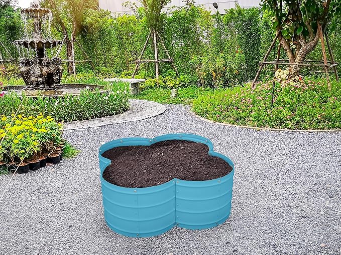 Plant & Plot Galvanized Raised Garden Beds Outdoor // 3×3×1 ft Planter Raised - Image 6