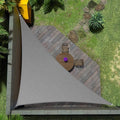 Amgo Custom Size 6' x 11' x 12.5' Gray Right Triangle Sun Shade Sail UPF50+ by Amgo