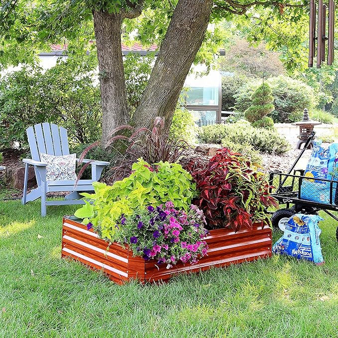 Sunnydaze 11.75" H Raised Metal Garden Bed - Image 7