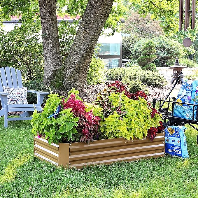 Sunnydaze 11.75" H Raised Metal Garden Bed - Image 7
