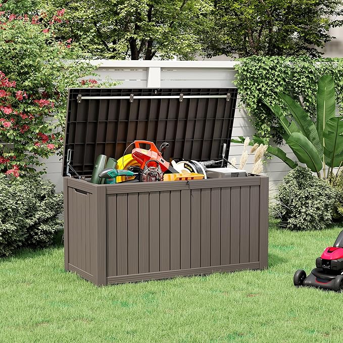 Outdoor Storage Box, Resin Deck Boxes Indoor and outdoor, Waterproof Storage - Image 6