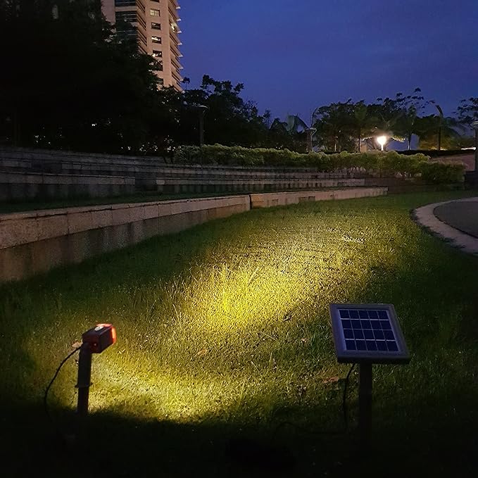 HEX 30X Twin Solar Spotlight Warm White LED Waterproof Dimmable Dusk to Dawn - Image 7