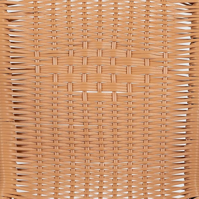 Flash Furniture Lila 2 Pack Beige Rattan Indoor-Outdoor Restaurant Stack Chair - Image 14
