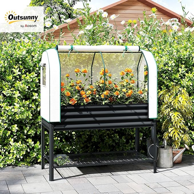 Outsunny Galvanised Raised Garden Bed - Image 2
