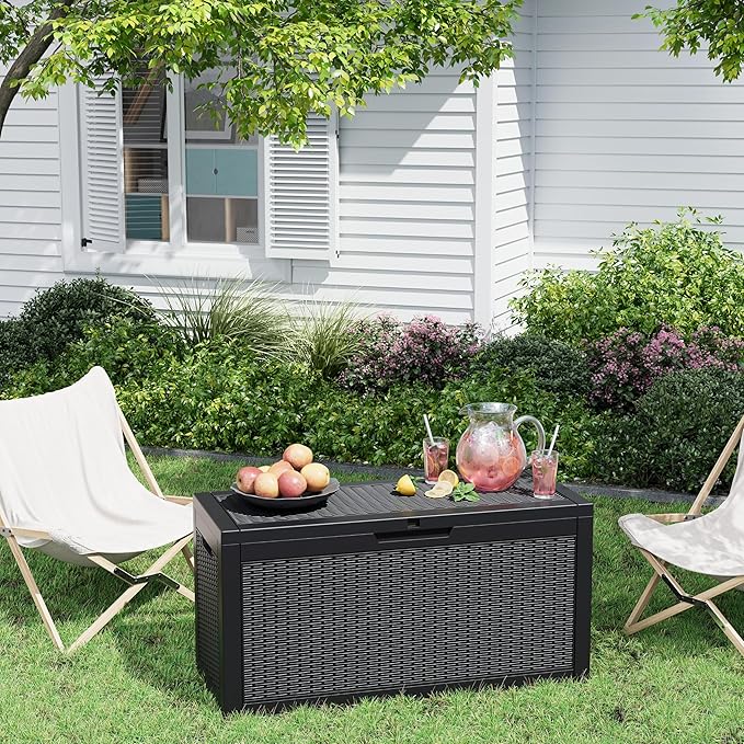 Outdoor Storage Box, Resin Deck Boxes Indoor and outdoor, Waterproof Storage - Image 5