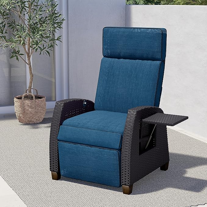 Grand patio Outdoor Recliner Chair Patio 150° Lay Flat Recliner - Image 5