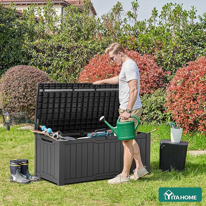 YITAHOME 120 Gallon Outdoor Storage Deck Box, Large Resin Patio Storage - Image 2