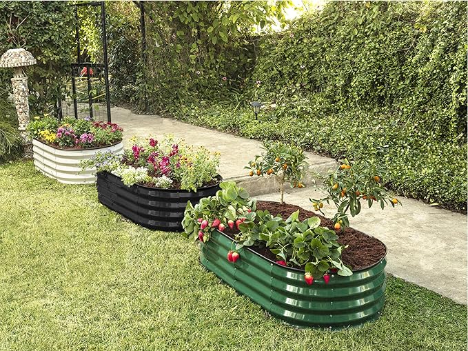 Plant & Plot Galvanized Raised Garden Beds Outdoor // 4×2×1 ft Planter Raised - Image 6