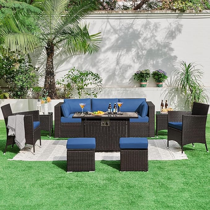 Yaheetech 3-Seat Patio Wicker Sofa, Outdoor Rattan Couch - Image 2