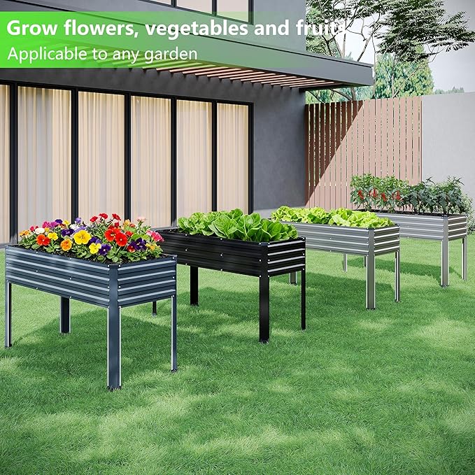 MGNO 2PCS Galvanized Raised Garden Bed Outdoor - Image 4