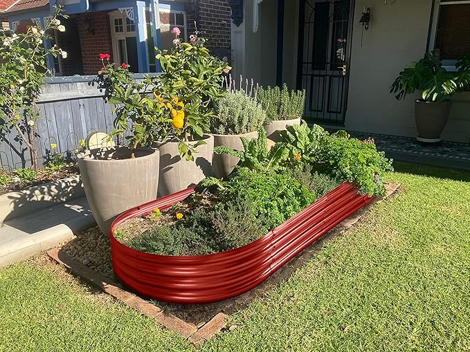 Land Guard Galvanized Raised Garden Bed Kit, Planter Boxes Outdoor, Oval Large - Image 5