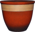 Classic Home and Garden Premiere Collection Planter, Abigail 15", Lava Red by ClassicHomeandGarden