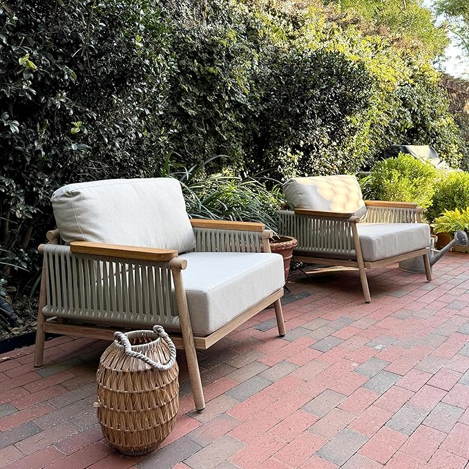 Acanva Modern All-Weather Aluminum Outdoor Patio Sofa - Image 7