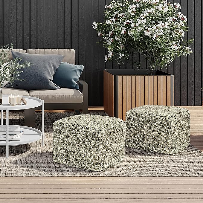 SIMPLIHOME Janelle Square Pouf - Image 2