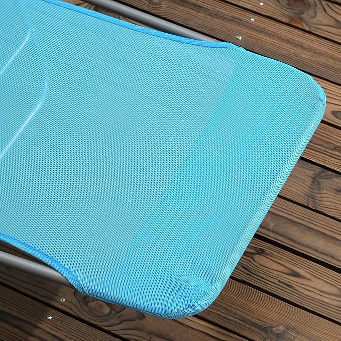 Outsunny 2 Piece Folding Chaise Lounge Chairs, Pool Sun Tanning Chairs - Image 9