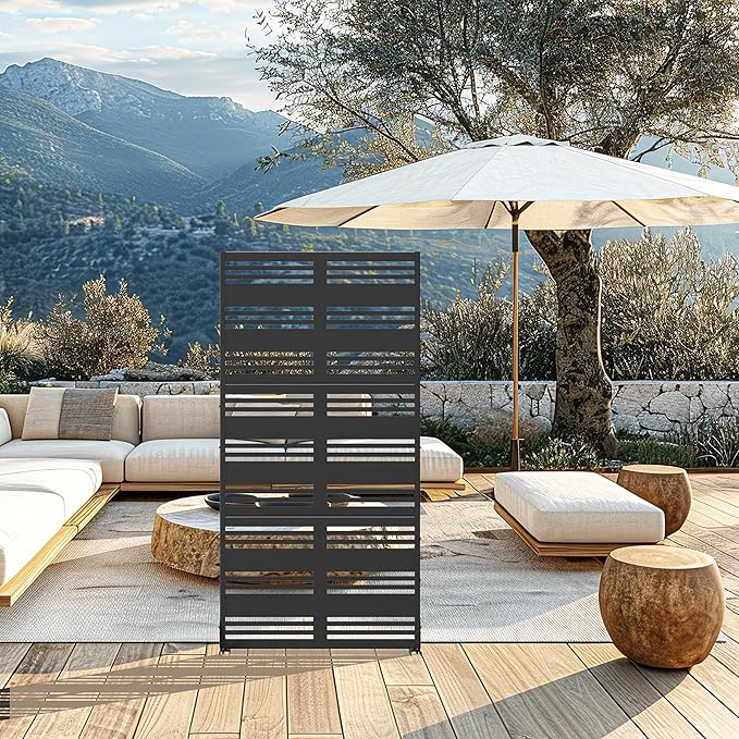 Casaphoria Metal Privacy Screen Outdoor, Harold Black - Image 10