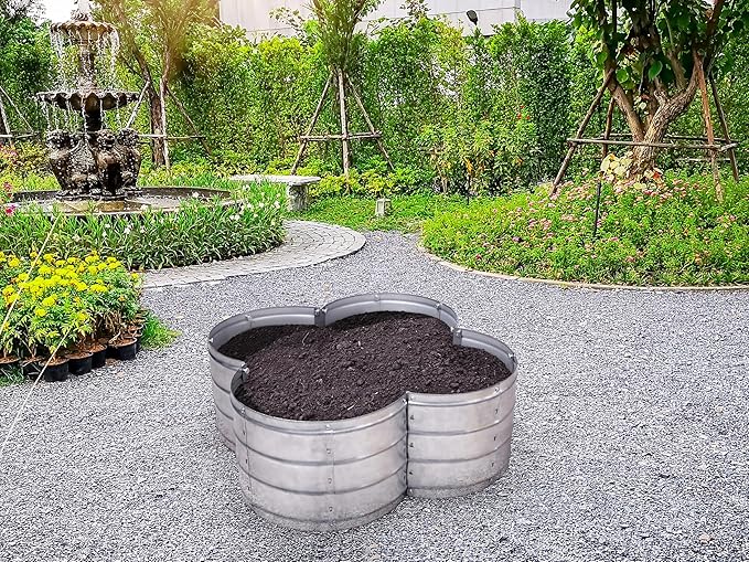 Plant & Plot Galvanized Raised Garden Beds Outdoor // 3×3×1 ft Planter Raised - Image 6