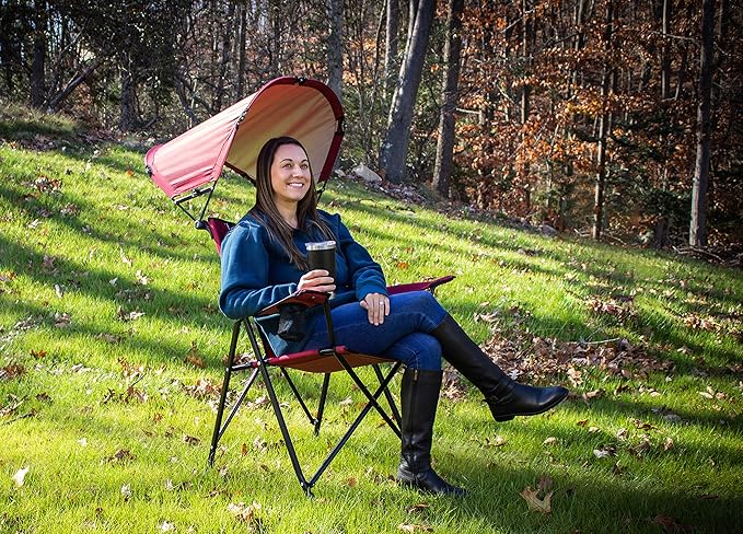 GCI Outdoor Sunshade Comfort Pro Chair, Cinnamon Red - Image 8