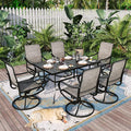 Sophia & William 7 Pieces Patio Dining Set Outdoor Metal Furniture Set by SophiaWilliam
