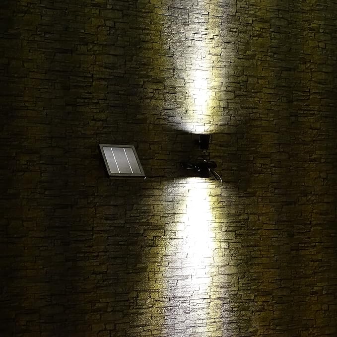 MINI 50X Twin Solar-Powered Cast Aluminium Warm White LED Spotlight 60-100 - Image 6
