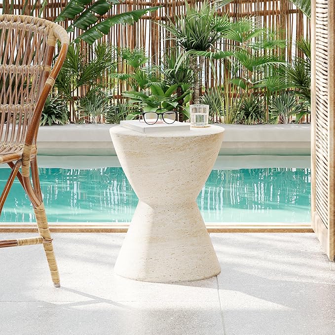 Christopher Knight Home Outdoor Side Table, Hourglass Shape Side Table by ChristopherKnightHome