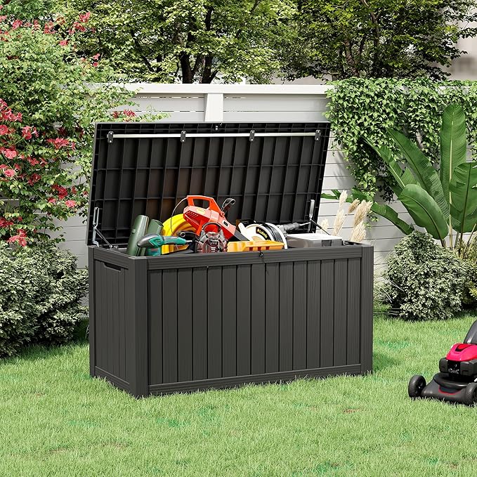 Outdoor Storage Box, Resin Deck Boxes Indoor and outdoor, Waterproof Storage - Image 7