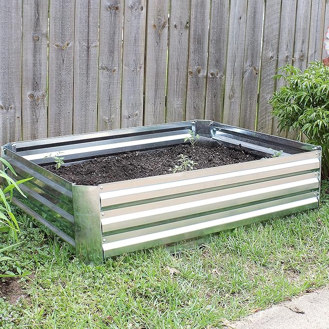 Sunnydaze 11.75" H Raised Metal Garden Bed - Image 7