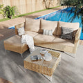 3-Piece L-Shaped Patio Furniture Set by Ophelian