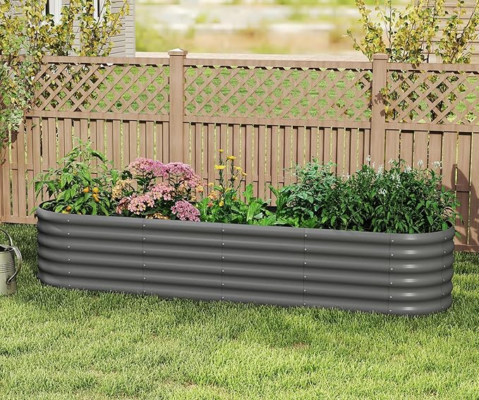 Galvanized Raised Garden Bed, Outdoor Planter Bed, Metal Planter Box - Image 7