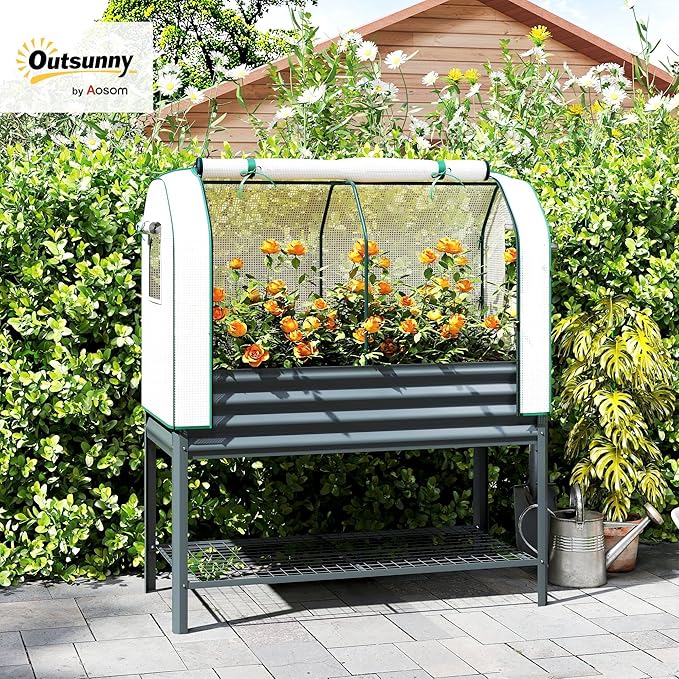 Outsunny Galvanised Raised Garden Bed - Image 2